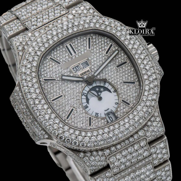 Fully Diamond Iced Out Moissanite Watch For Men - Image 4