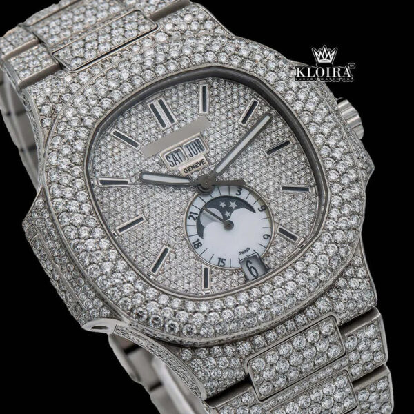 Fully Diamond Iced Out Moissanite Watch For Men - Image 2