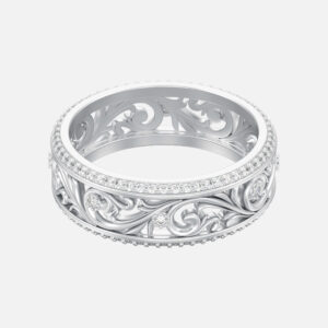 Arced Custom Ring Design 20k Sterling Gold