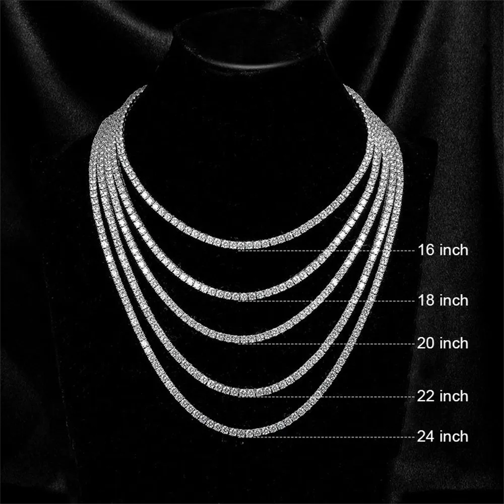 Moissanite Tennis Chain with length