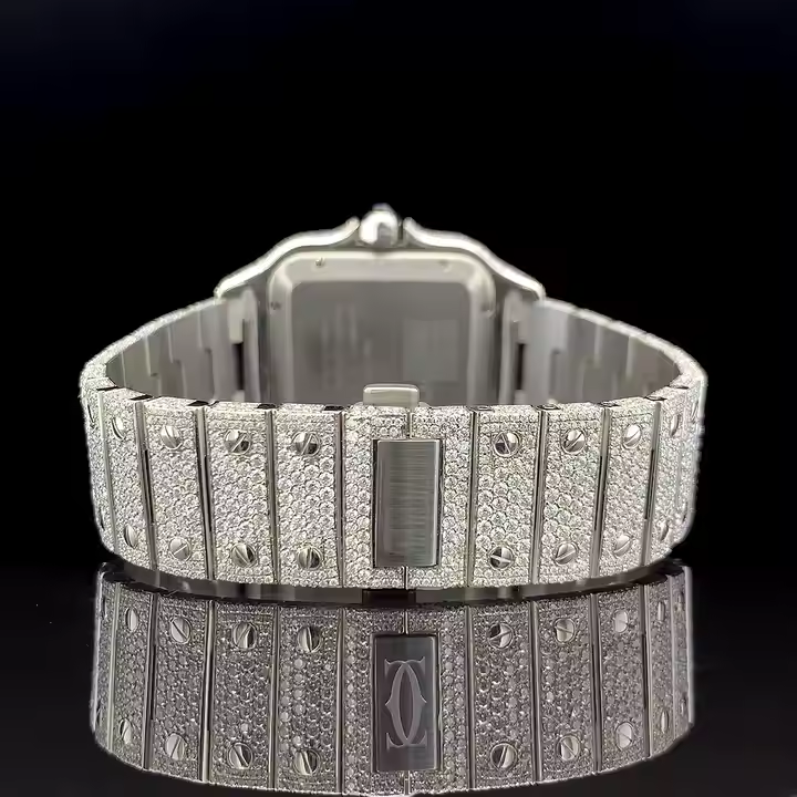Iced Out Square Moissanite Watch For Men