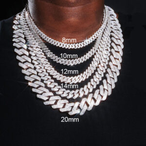 25 Sterling Silver Moissanite Cuban link chain