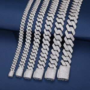 Moissanite Cuban Link Bracelet 925-Silver