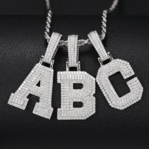 Moissanite Diamond A-Z Letter Pendant - ABC