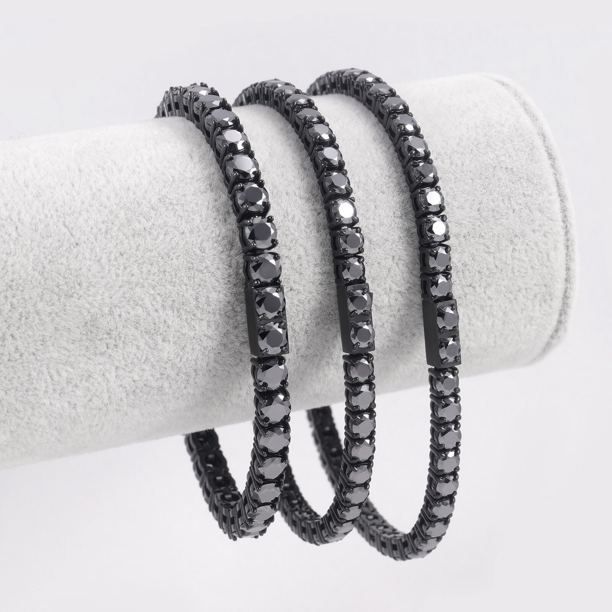 black moissanite tennis bracelet - size