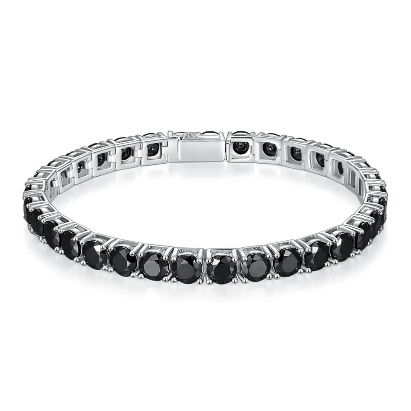 Black Moissanite Tennis Bracelet - Image 5