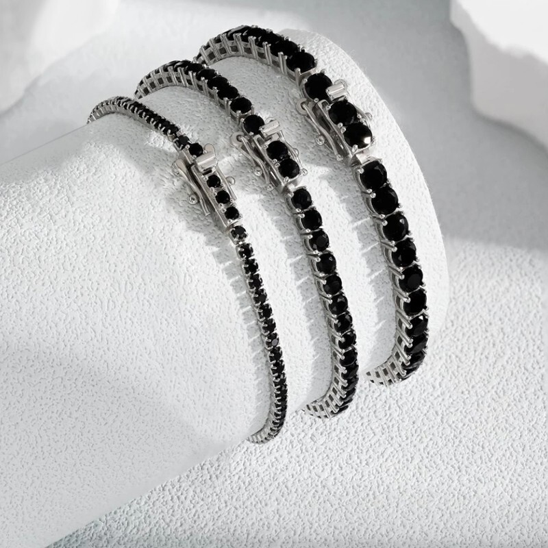 Black Moissanite Tennis Bracelet - Image 3
