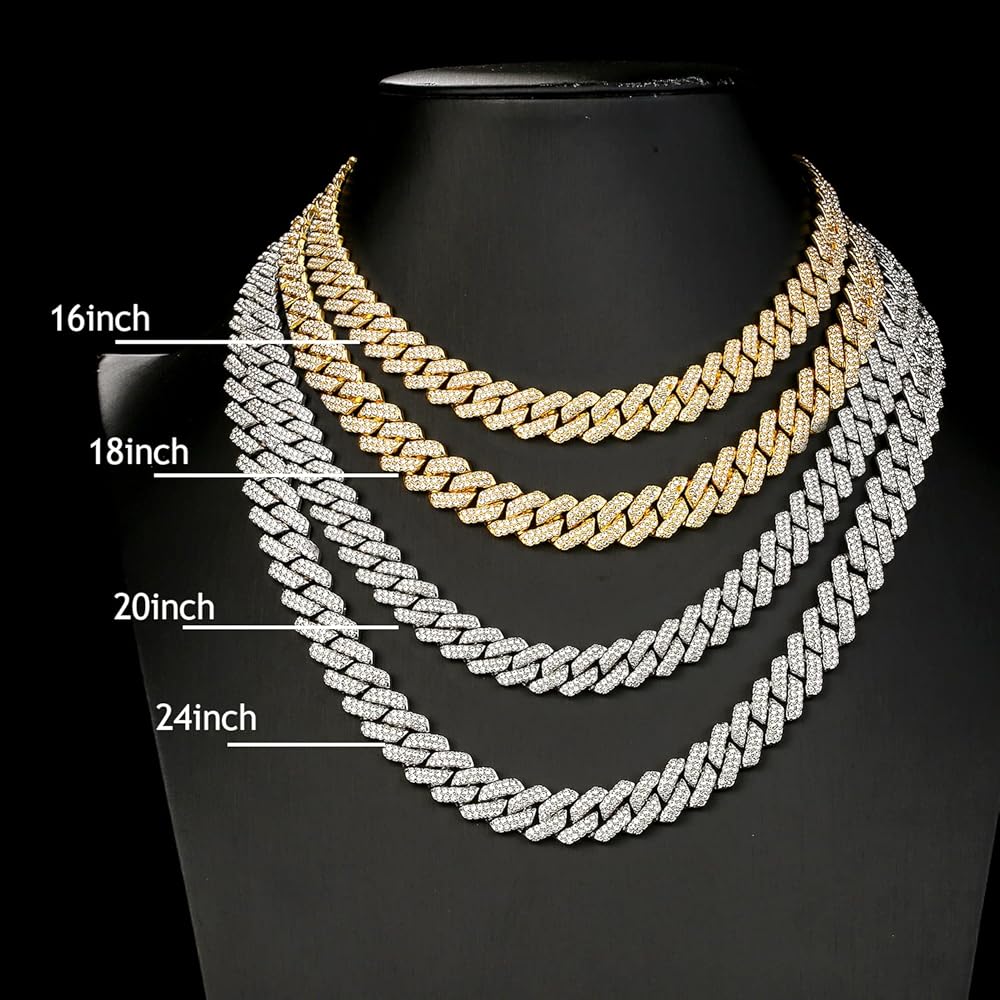 925 Sterling Silver Moissanite Cuban link Chain 2