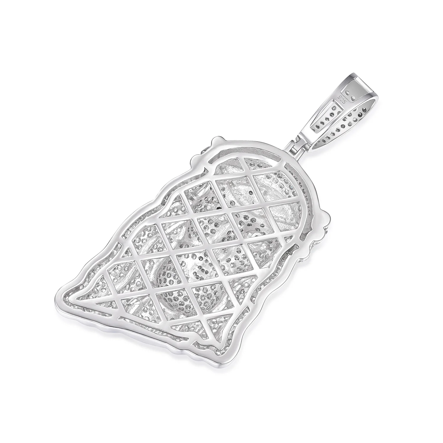 Green Cross Jesus Pendant – High Quality VVS Moissanite