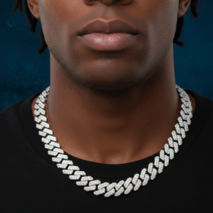 Moissanite cuban link chain