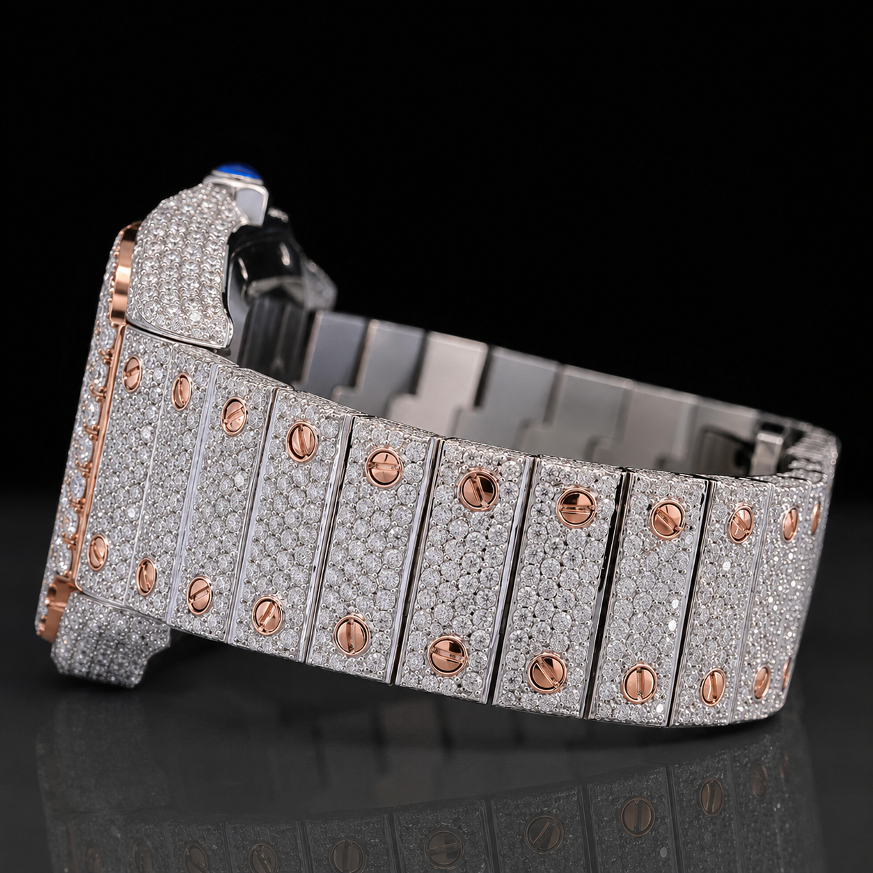 Square Dial VVS Bust Down Moissanite Watch