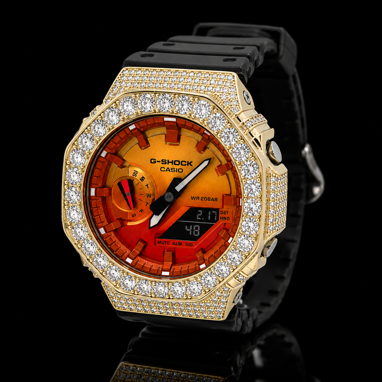 Custom Iced Out G-Shock GA-2100 with VVS Moissanite (3)