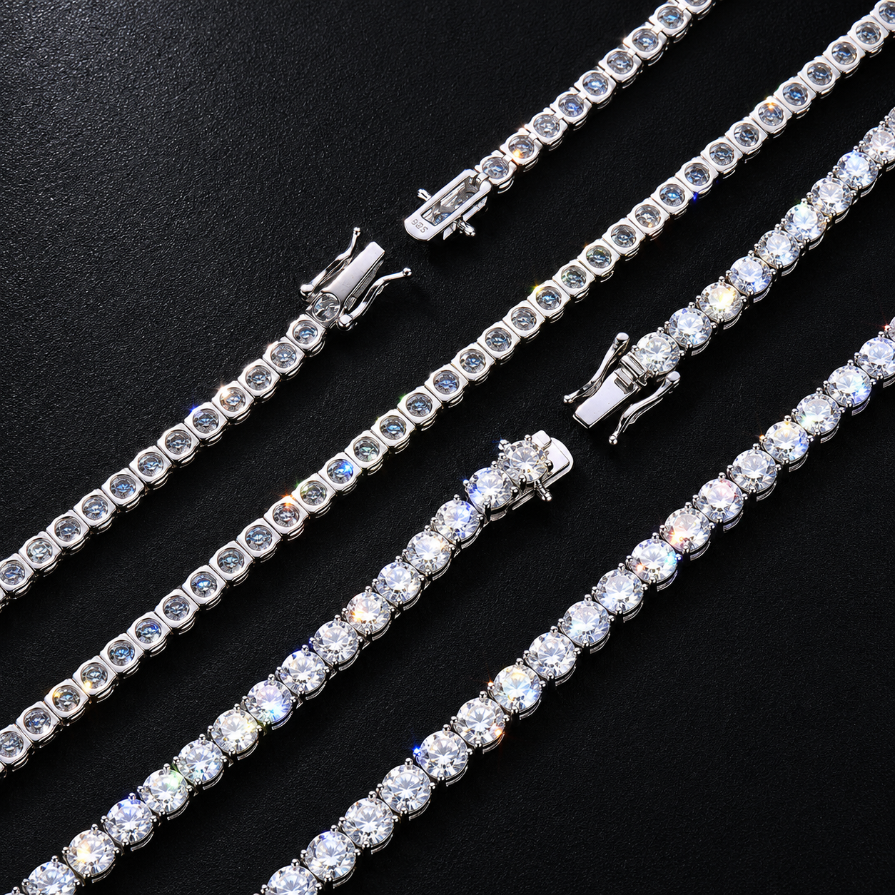 6mm Moissanite Tennis Chain - 925 Sterling Silver