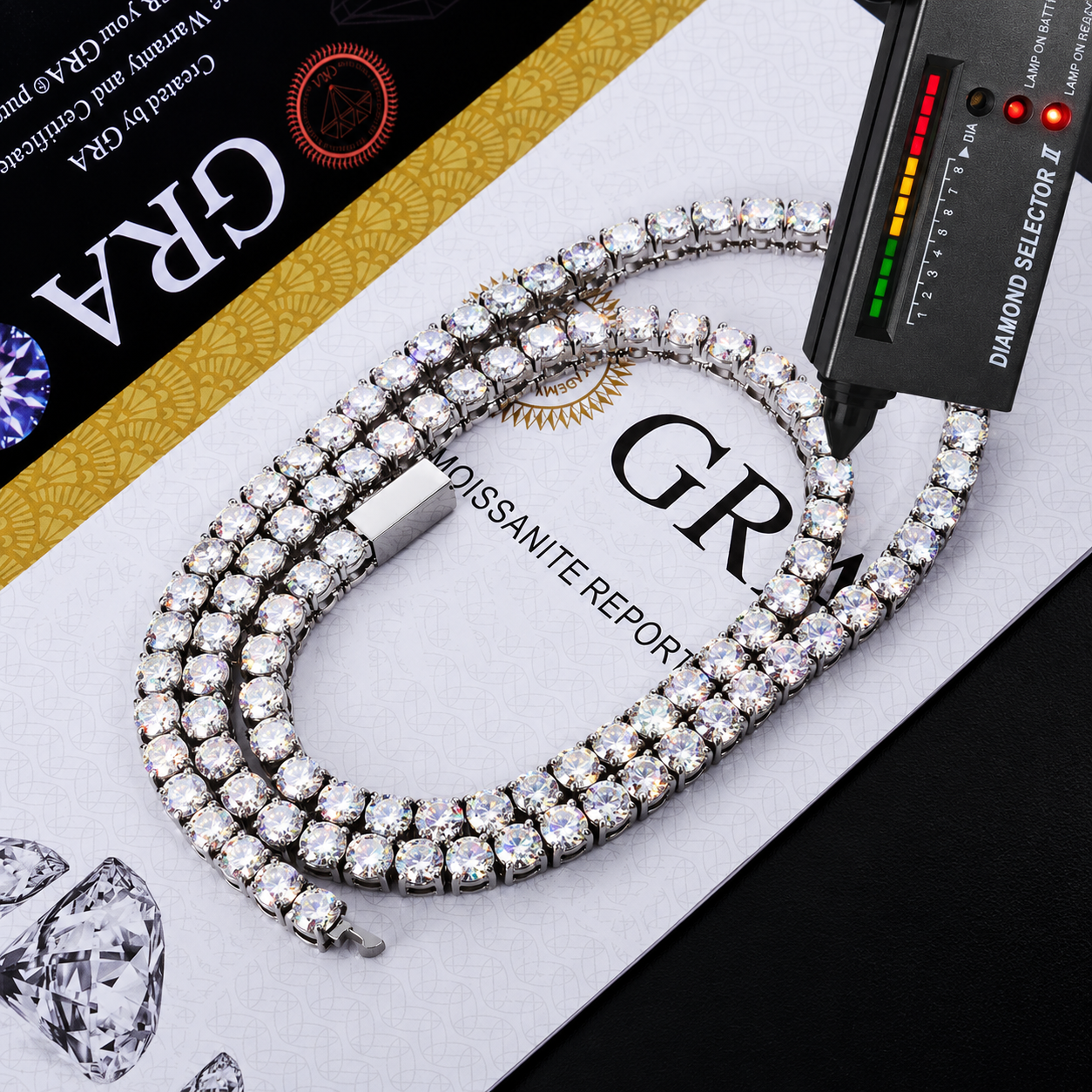6mm Moissanite Tennis Chain - GRA Certified