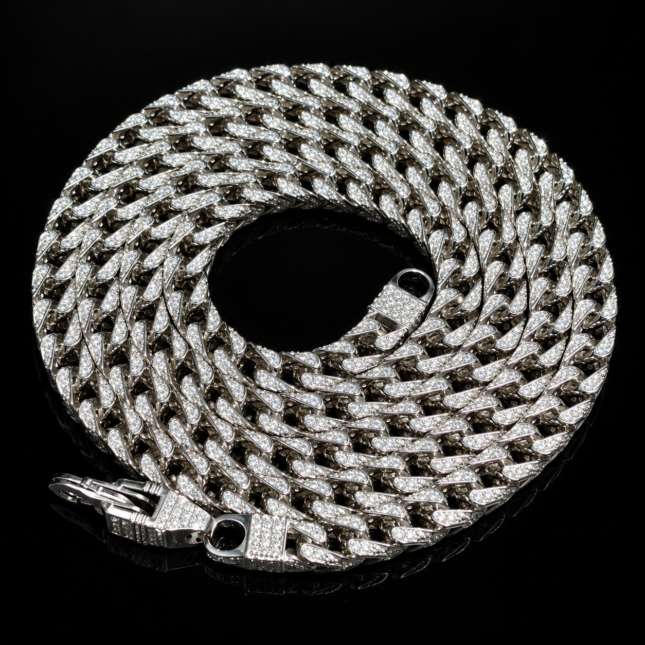 Moissanite Franco Chain - 925 Sterling Silver