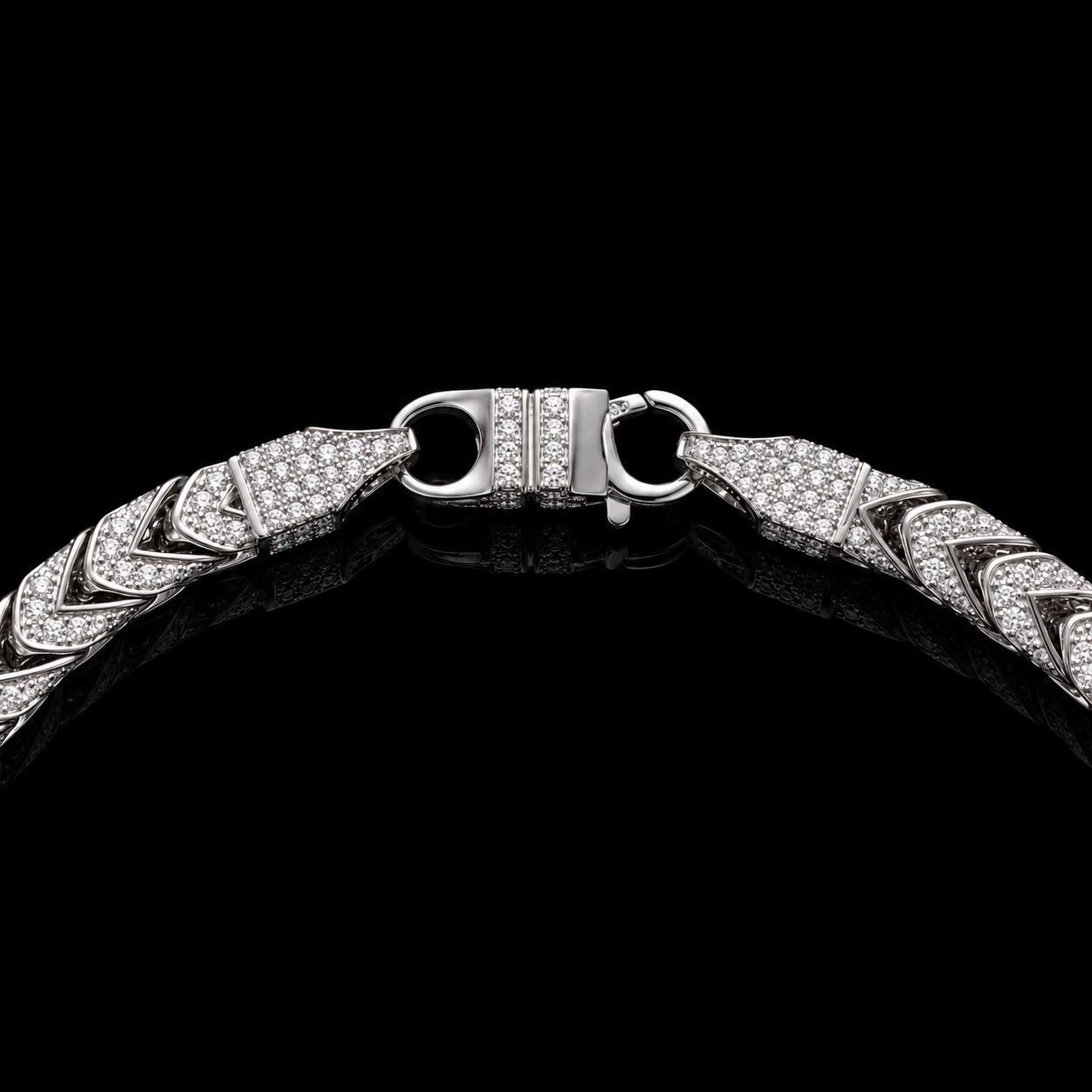 Moissanite Franco Chain - 925 Sterling Silver